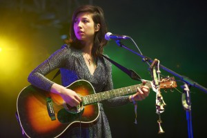 GLASTONBURY, UNITED KINGDOM - JUNE 24: Emmy The Great performs on the Oxlyers in West stage during the second day of Glastonbury Festival 2011 at Worthy Farm on June 24, 2011 in Glastonbury, United Kingdom. (Photo by Gary Wolstenholme/Redferns)